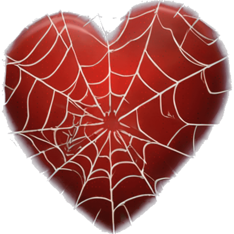 spider web heart emoji