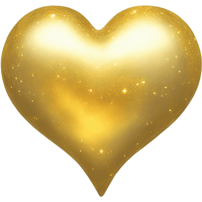 Gold cosmic heart emoji