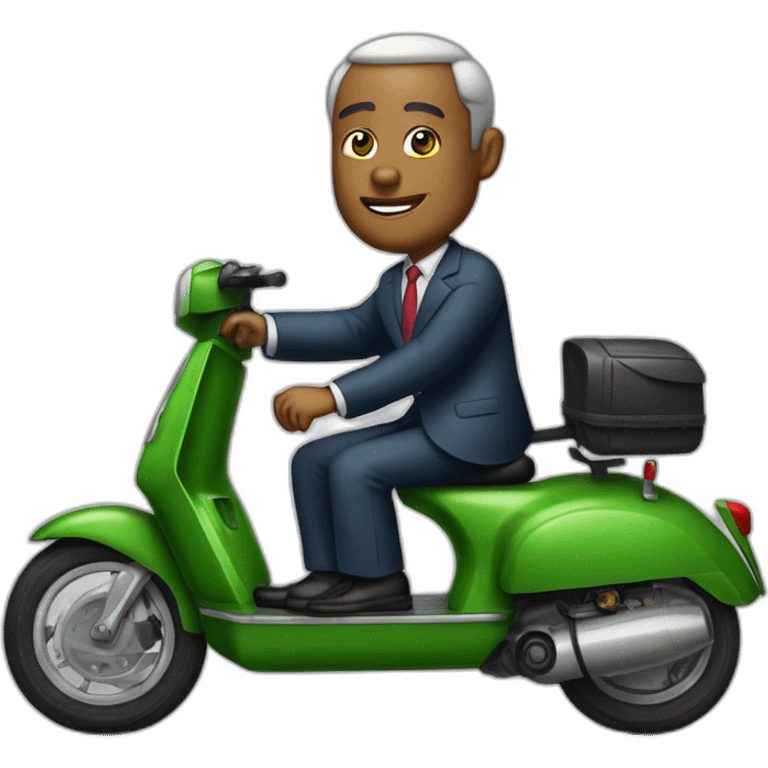 Le président des Comores avec un scooter  emoji