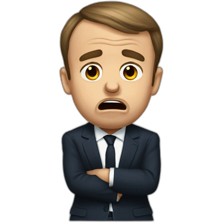 Emmanuel macron crying emoji