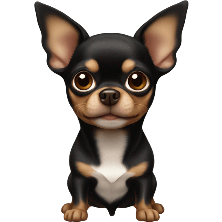 Black and brown chihuahua emoji