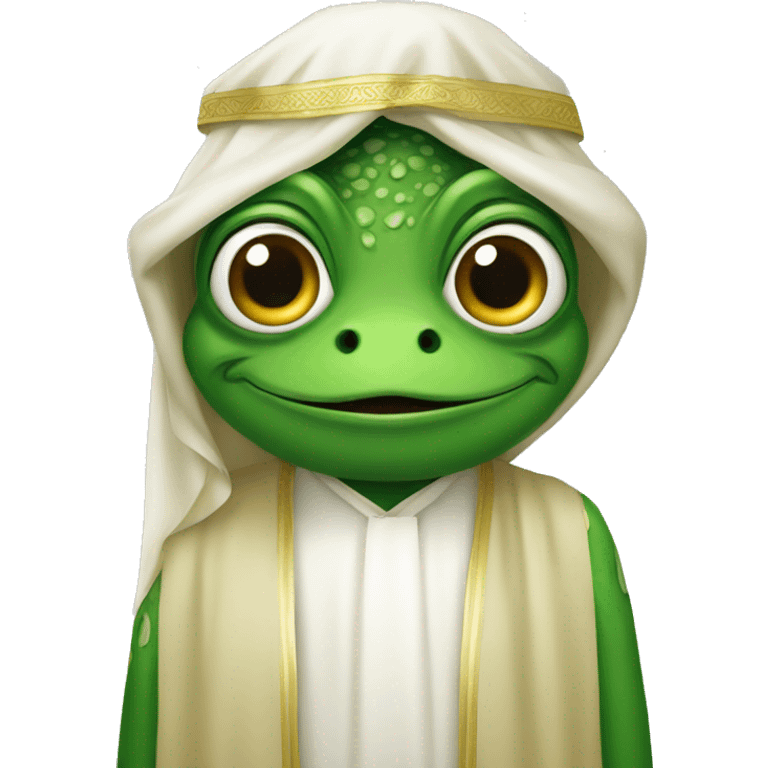 Frog wearing Saudi dress emoji