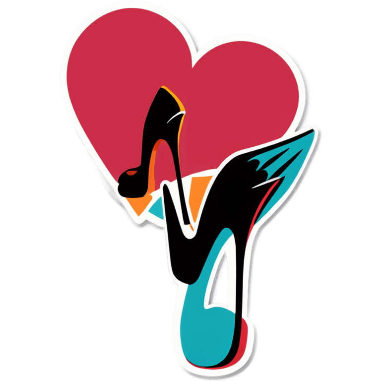 Heart with high heels  emoji