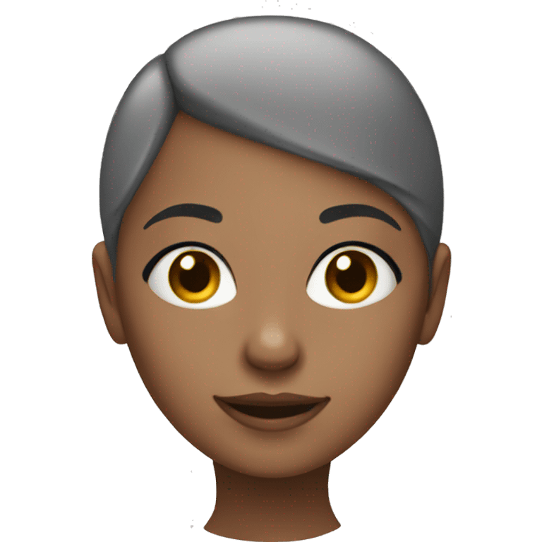 A girl with bald head emoji