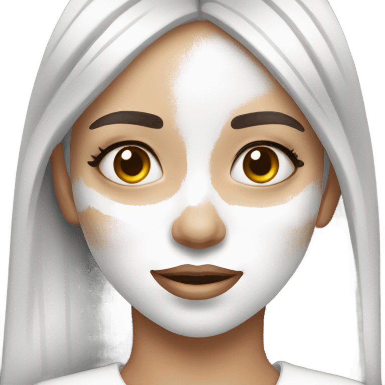 girl with white on her face emoji