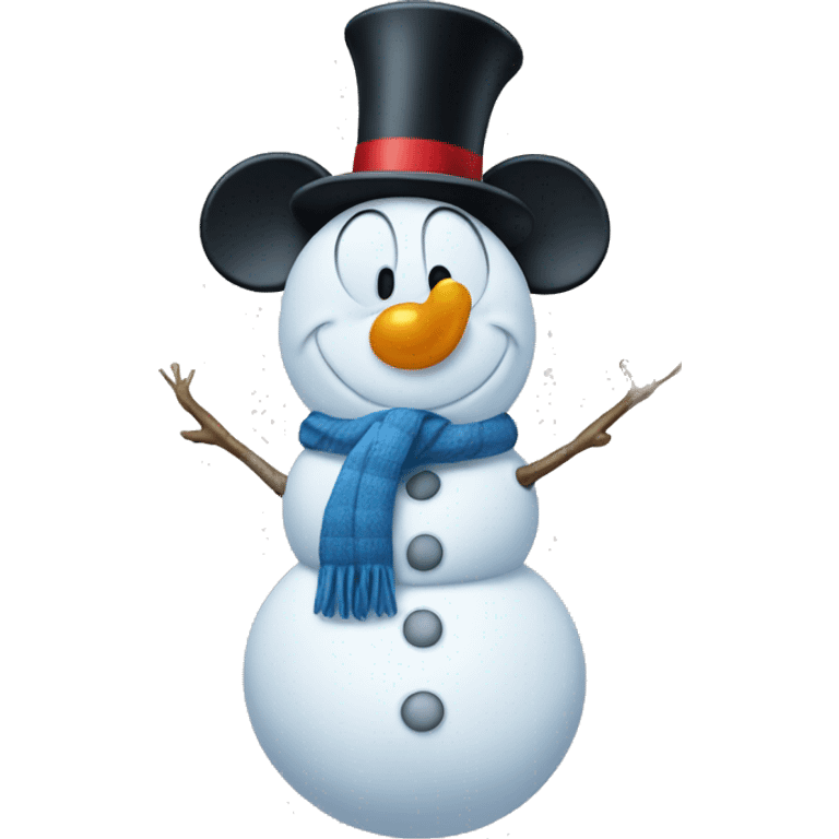 Mickey Mouse snowman  emoji