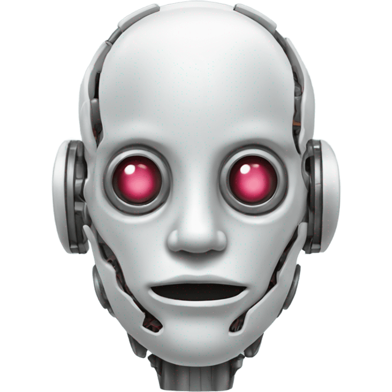 Robot with a human brain emoji