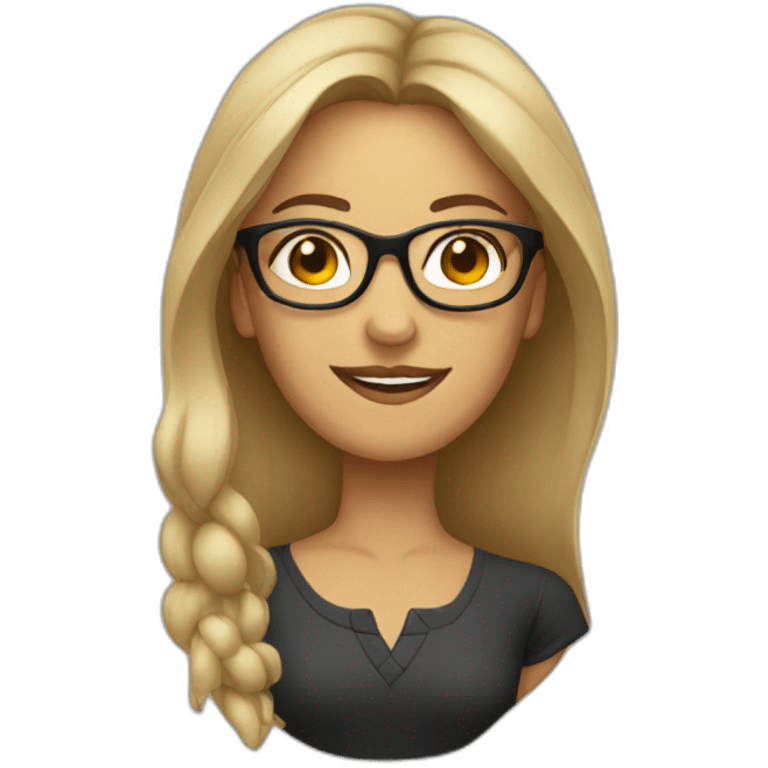 Woman in glasses emoji