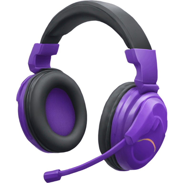 Wireless purple gaming headset emoji