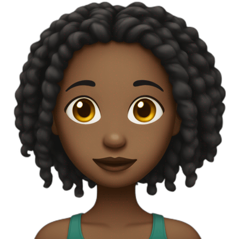 Black girl with locs emoji