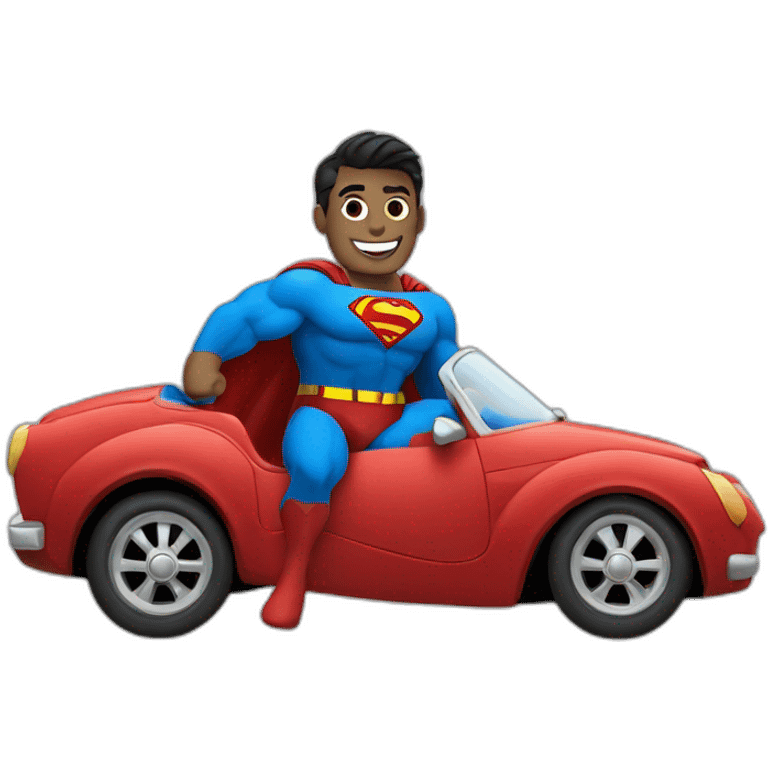 superman in a car emoji