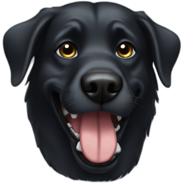 big black dog profile with huge underbite emoji