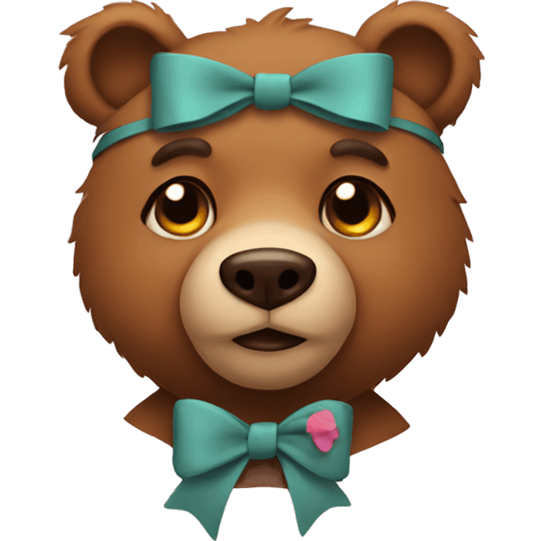 bear with a bow  emoji