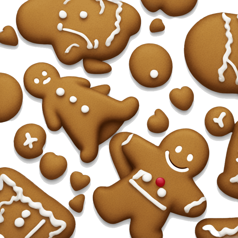 Gingerbread man and woman  emoji