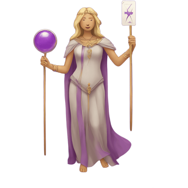 tarot cards purple colors emoji