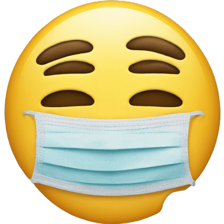 grossed out emoji with a mask emoji