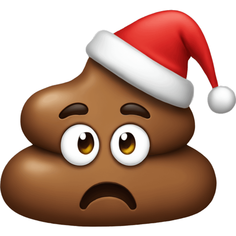 Poop with Santa hat emoji