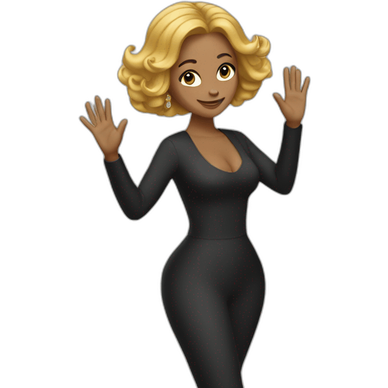 Person waving bey emoji