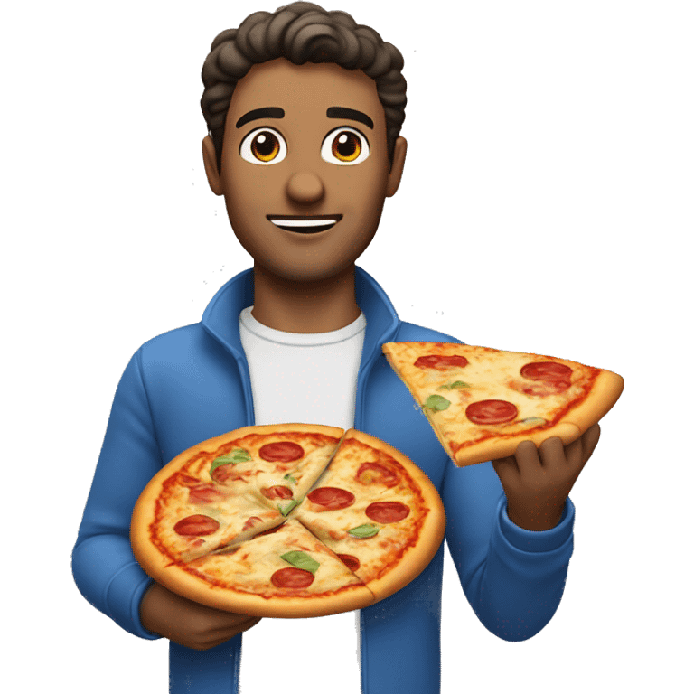 italian guy with a pizza in his hand emoji