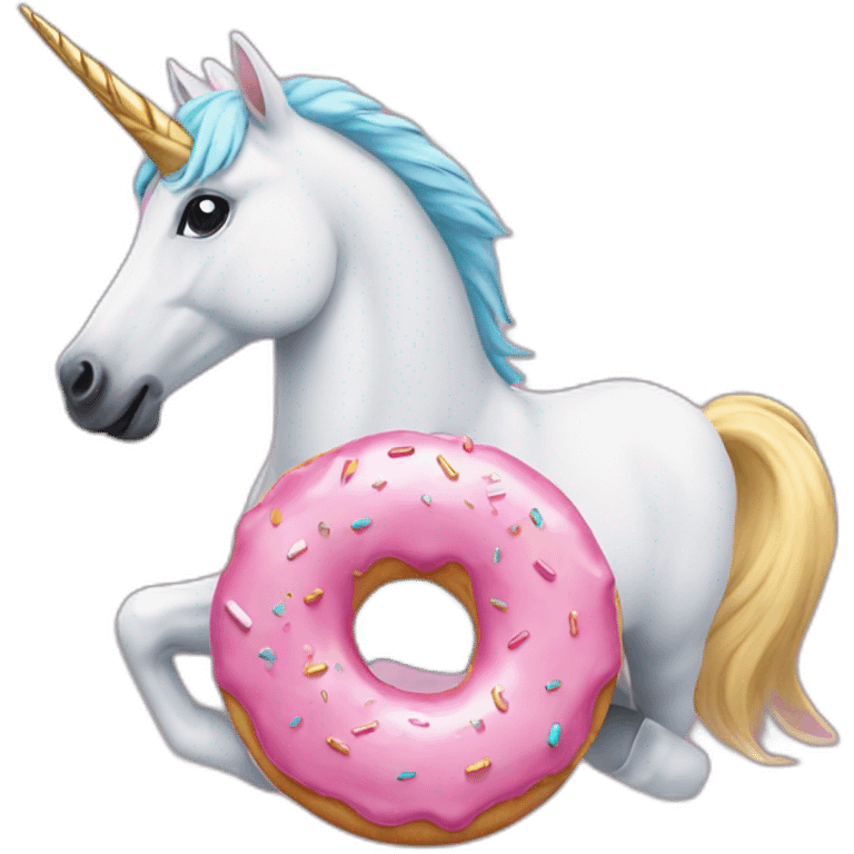 Donut and unicorn emoji