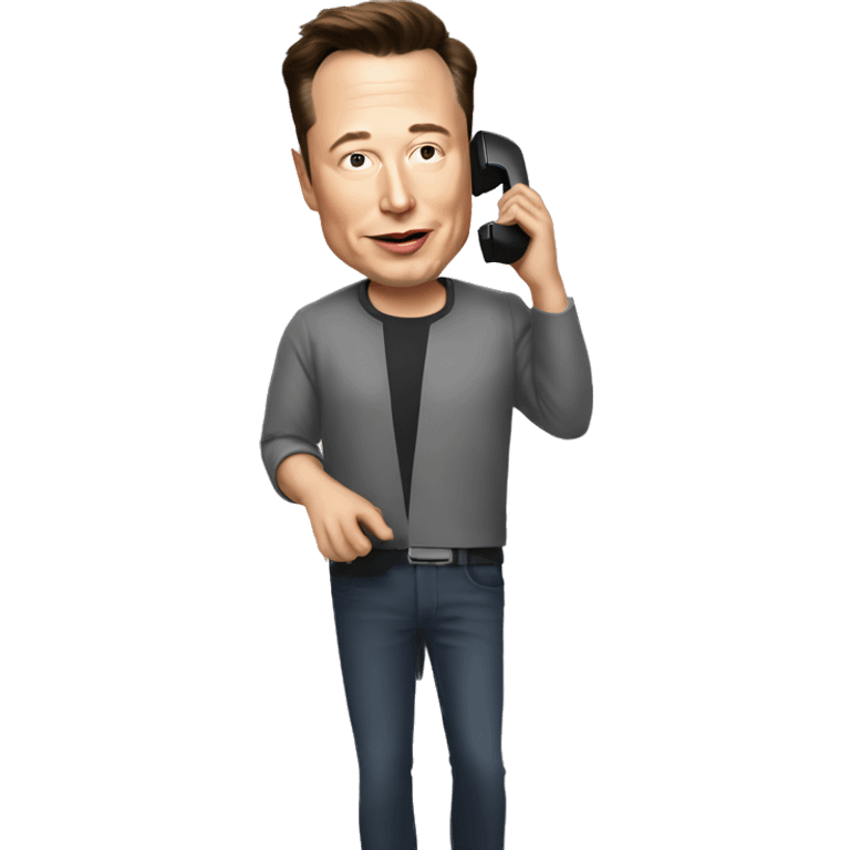 elon musk hablando por telefono emoji