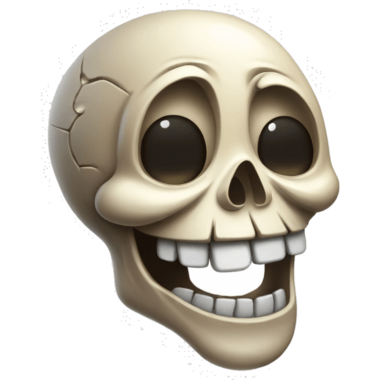 Laughing skull head with tears emoji