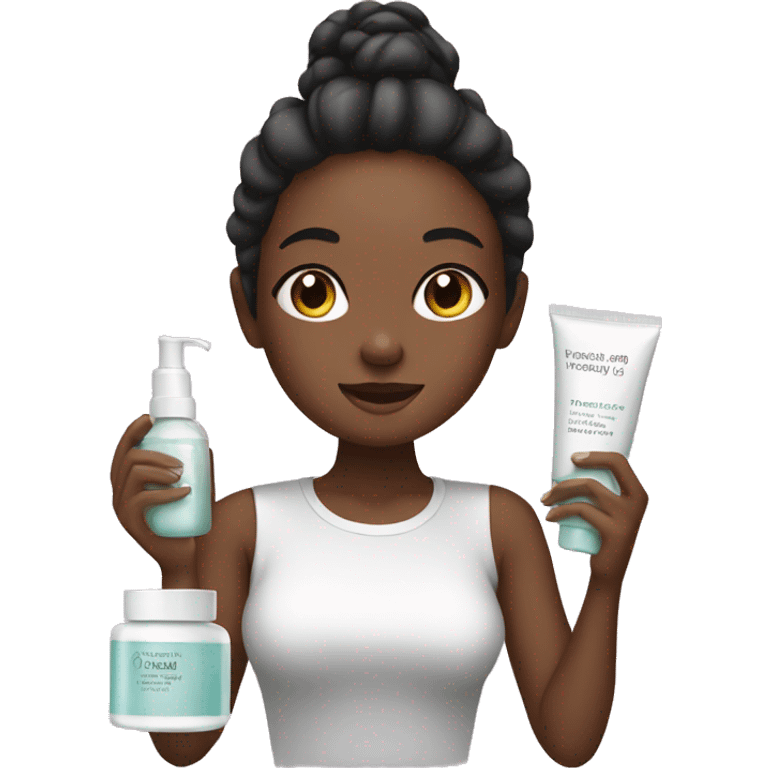 girl doing skincare  emoji