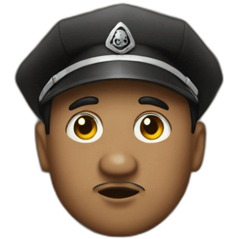 hitler being black without hat emoji