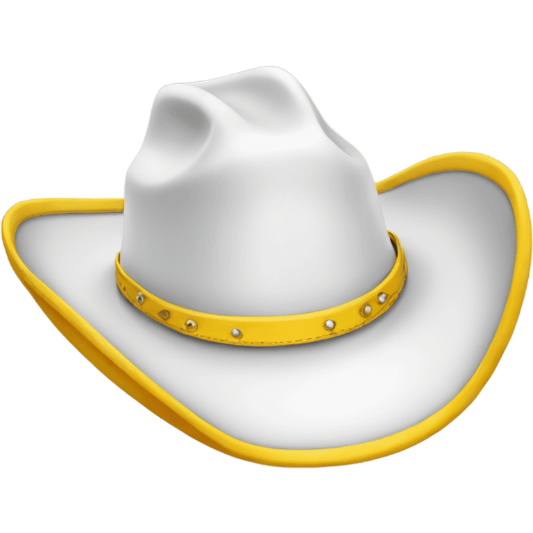 White and yellow Cowboy hat emoji