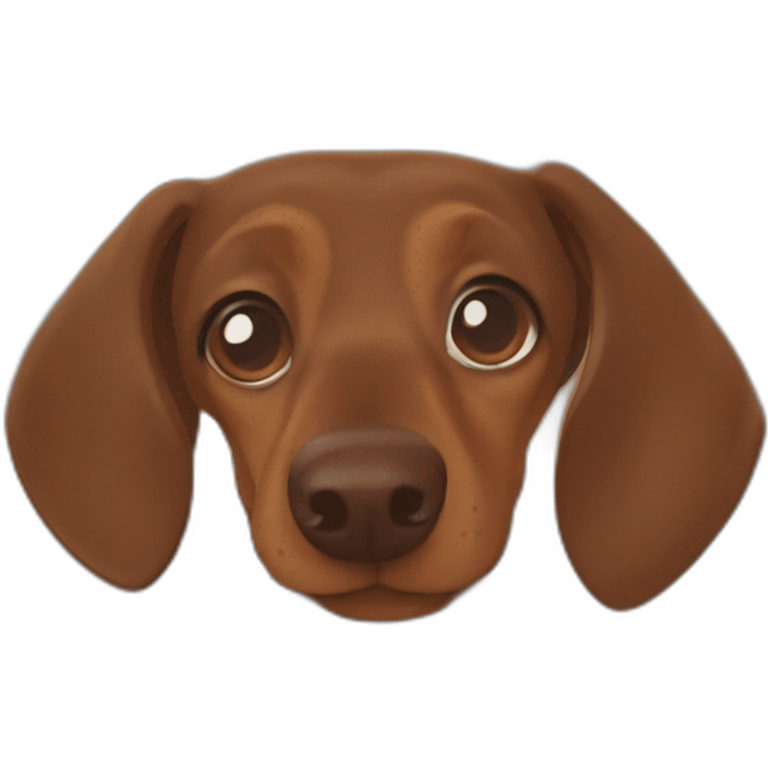 two brown daschund emoji