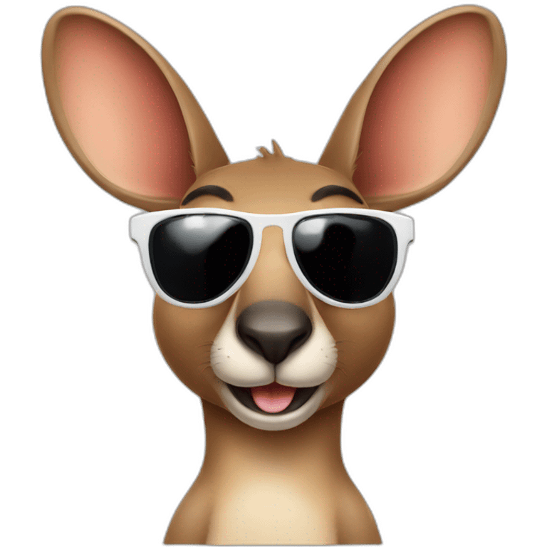 cute kangaroo with sunglasses emoji