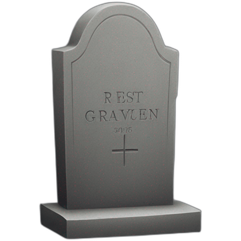 gravestone+rest in peace emoji