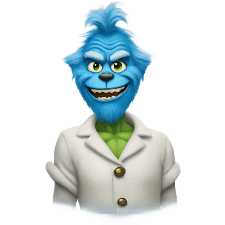 Blue grinch  emoji