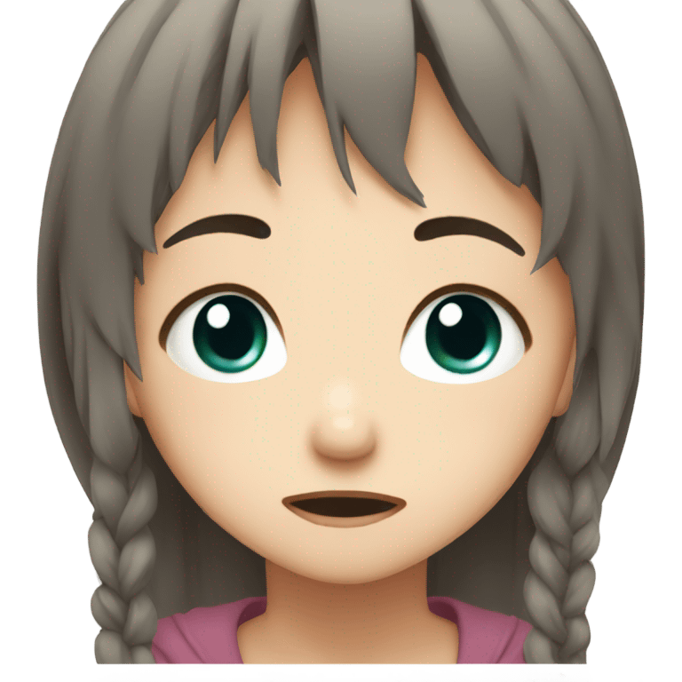 Girl crying anime emoji