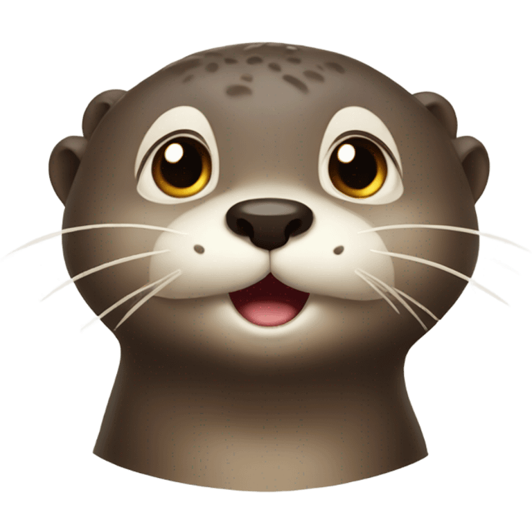 shocked otter cute emoji