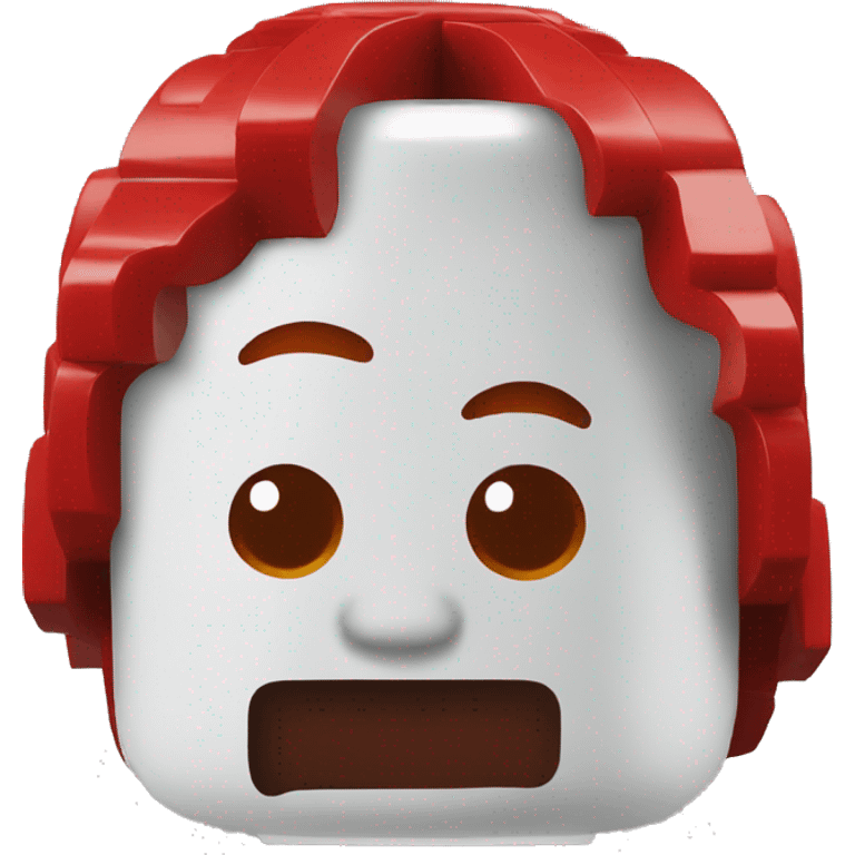 red lego block no face emoji