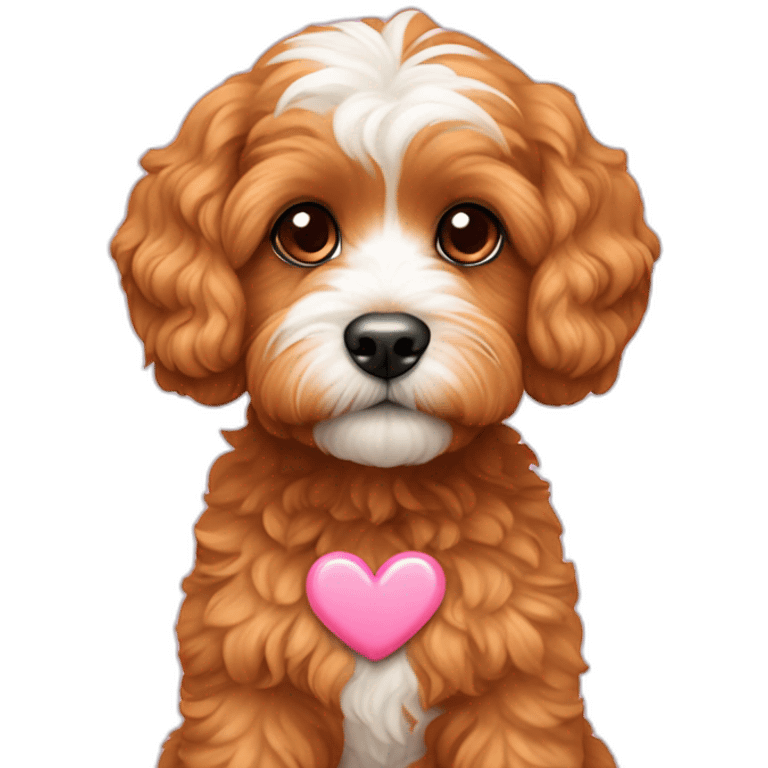 Cavapoo hearts cute emoji