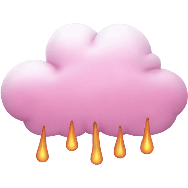 cloud emoji with pink heats emoji