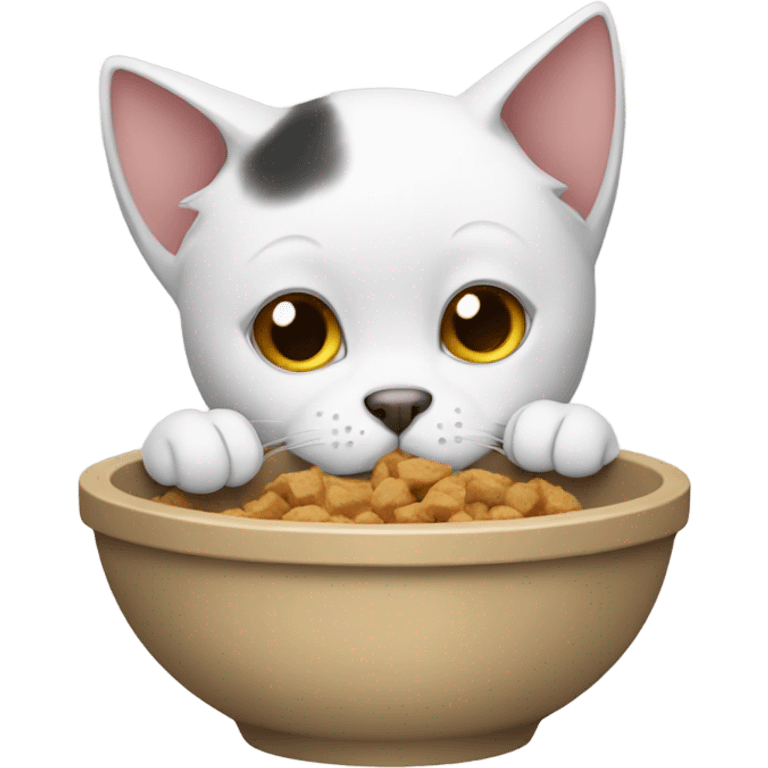 Cat eating dog emoji