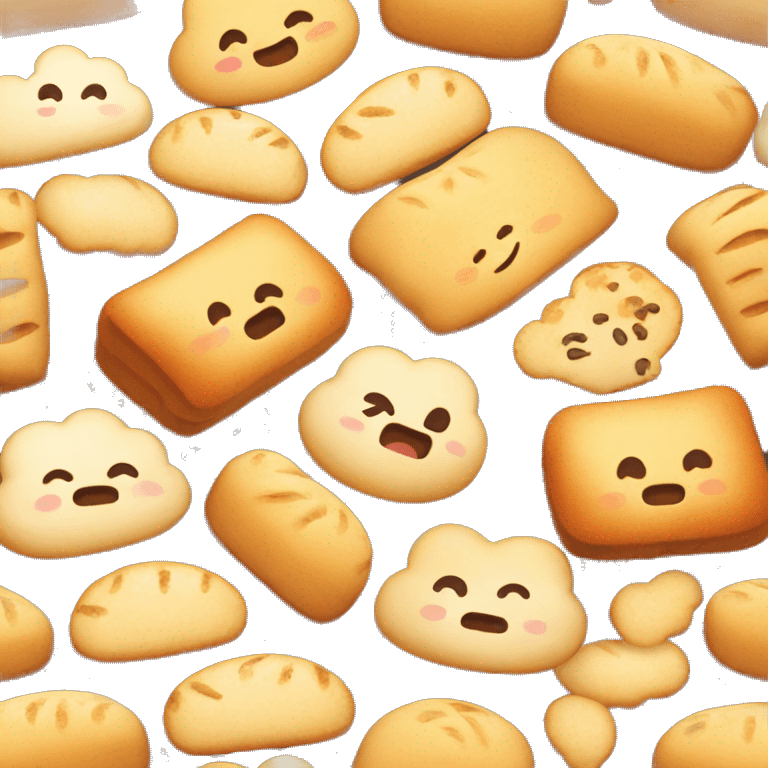 Soft steamy Japanese cartoon bread  emoji