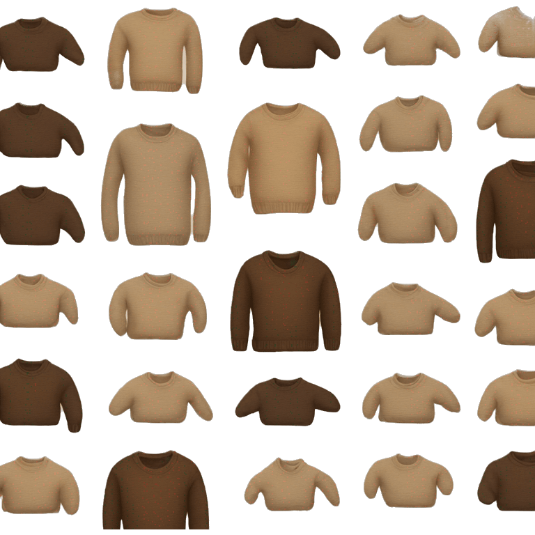 stack of beige and brown sweaters emoji