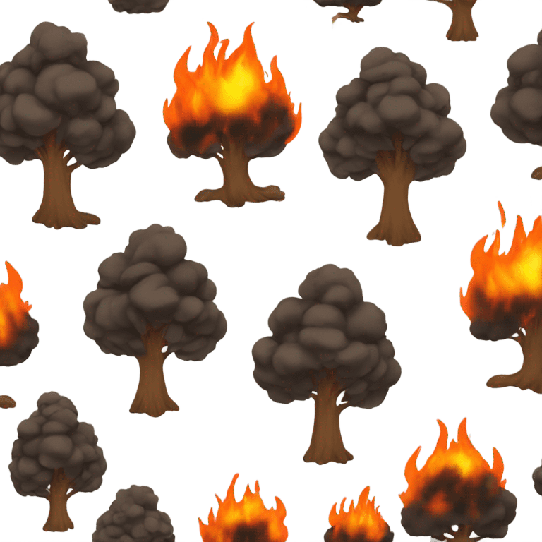 tree wildfire emoji