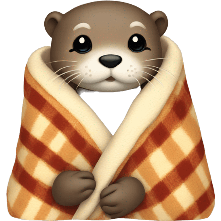 otter cozy in blanket emoji