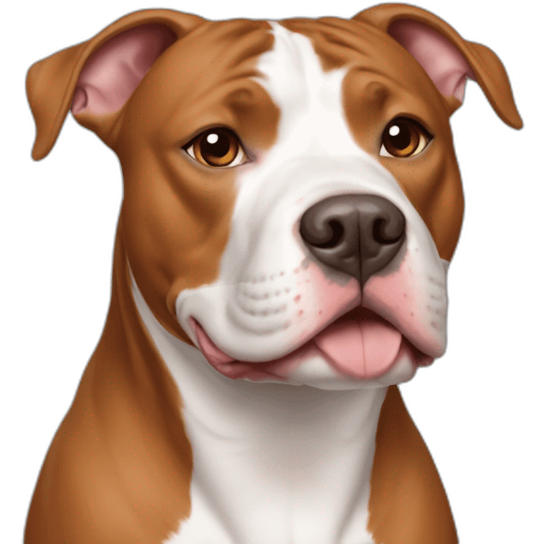 Copper and white pitbull emoji