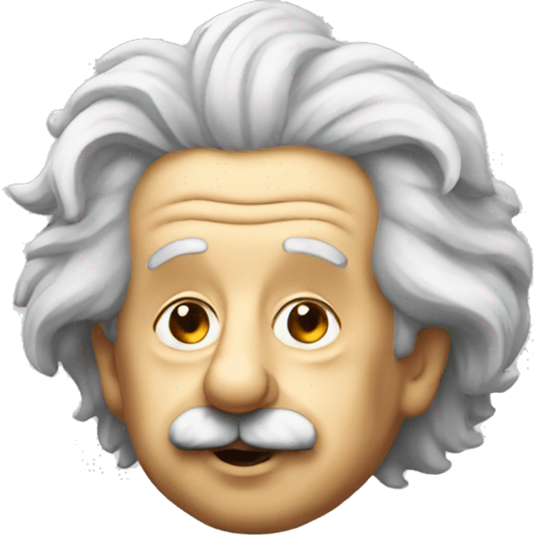 Albert Einstein with a crown emoji