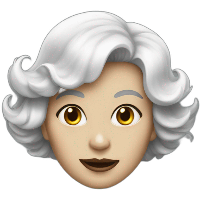 Dame blanche monstre emoji