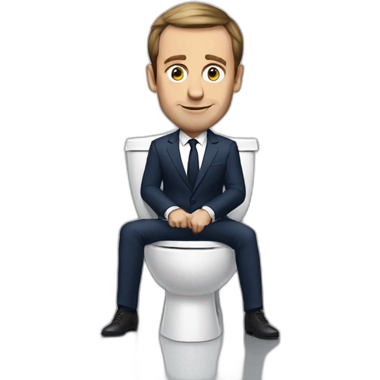 Macron au toilet emoji