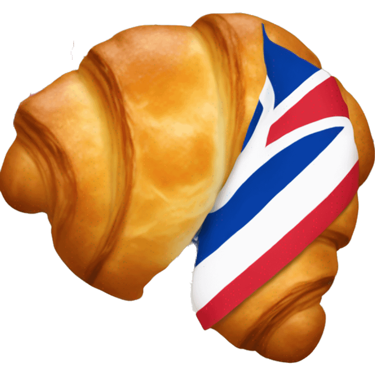 croissant with frenh flag emoji