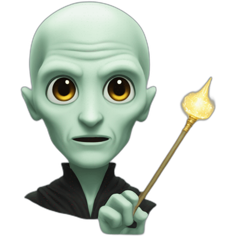 voldemort with magic wand emoji