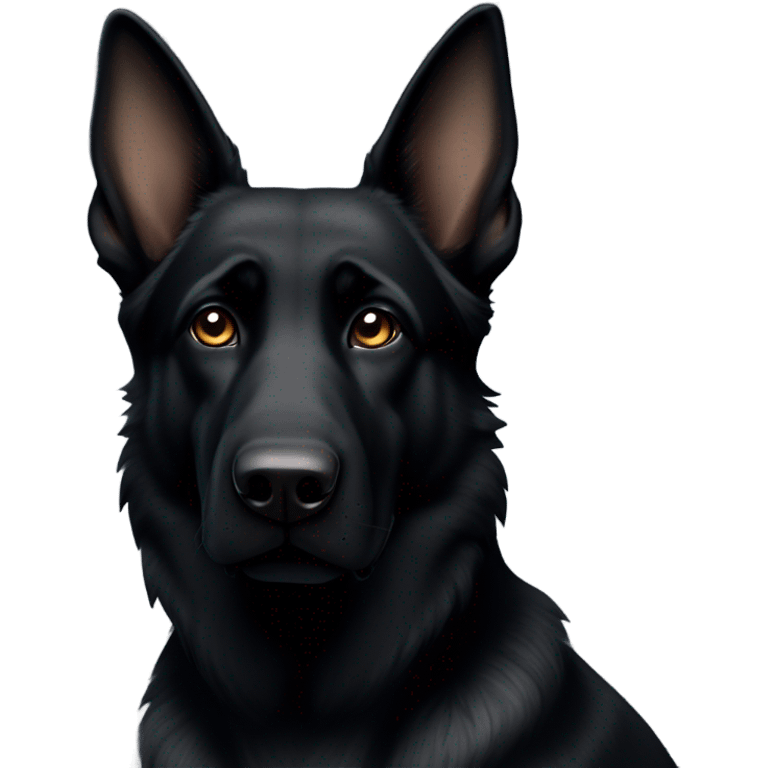 Black Shepherd dog emoji